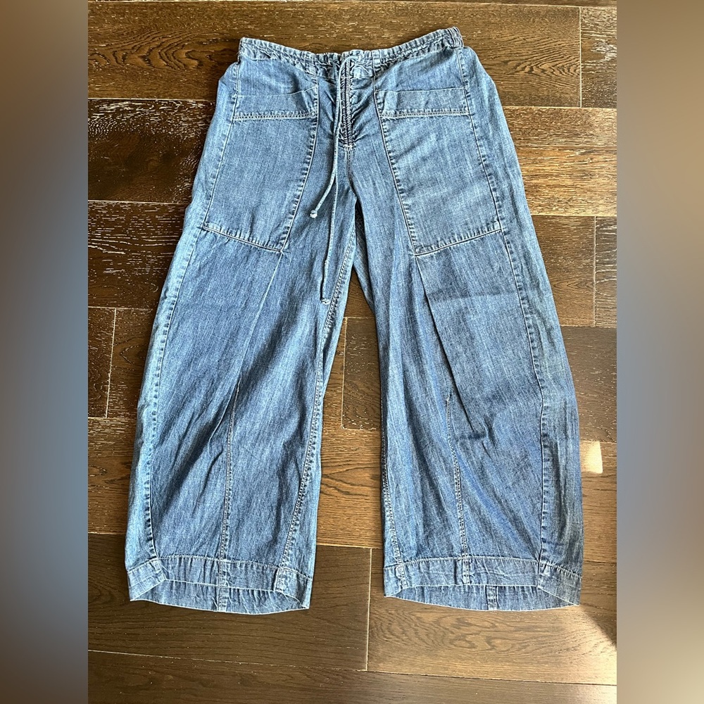 Free People Wide Leg Horseshoe Jeans